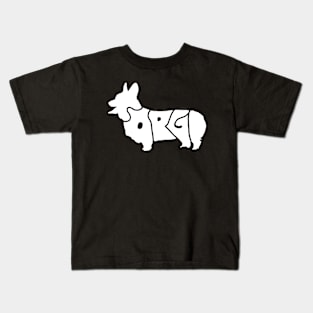 Cute little Corgi - Typography Artwork Kids T-Shirt